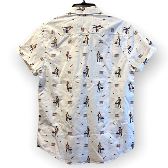 NWT Denim & Flower Dad Grilling Button Down 100% Cotton - Picture 7 of 14